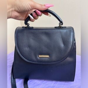 Liz Claiborne Navy with Gold Bag Hardware Handbag